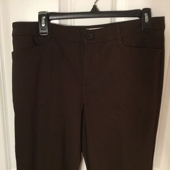 NWOT. Christopher Banks Women’s Sz 8S Brown Straight Leg Slacks - Picture 5 of 11